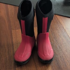 OAKI Black and Red Waterproof Rain Boots US 13